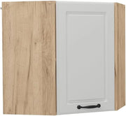 Mobile angolare da cucina R-Line, Bianco casa di campagna, 57 cm, per la libera combinazione all'interno di sistemi cucina modulari