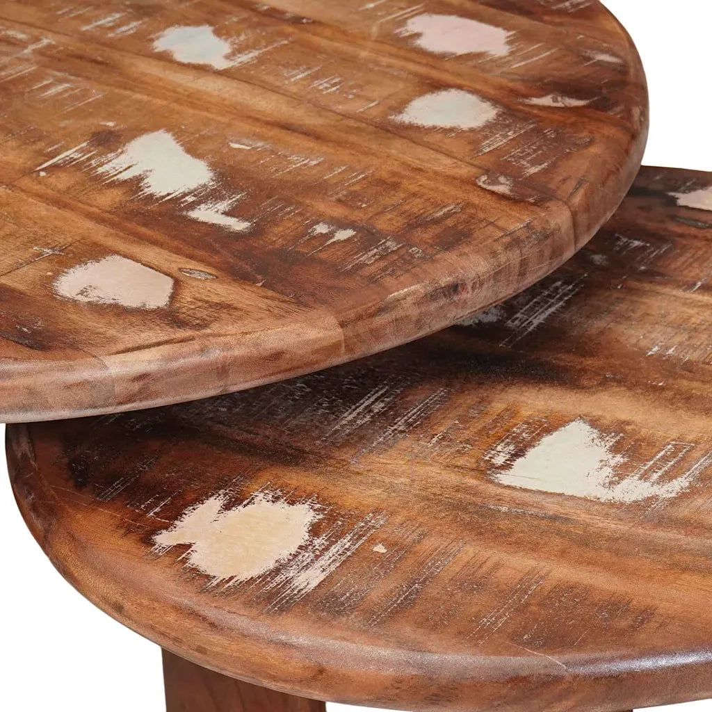 Tavoli da Caffè Nido 2 pcs Multicolore Legno massello riciclato