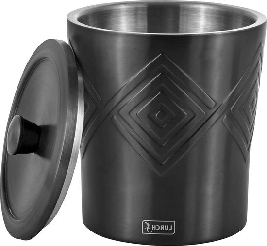 Semifreddo - doppio strato acciaio inossidabile 1500 ml - Smokey Grey - mantiene i cubetti di ghiaccio freschi