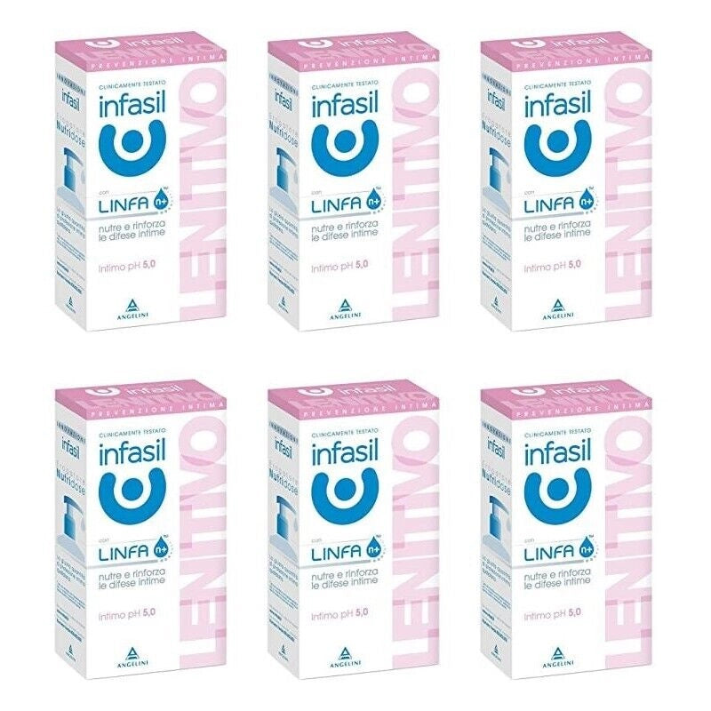 SET 6 INFASIL DETERGENTE INTIMO IN CONFEZIONE DA 200 ML LENITIVO
