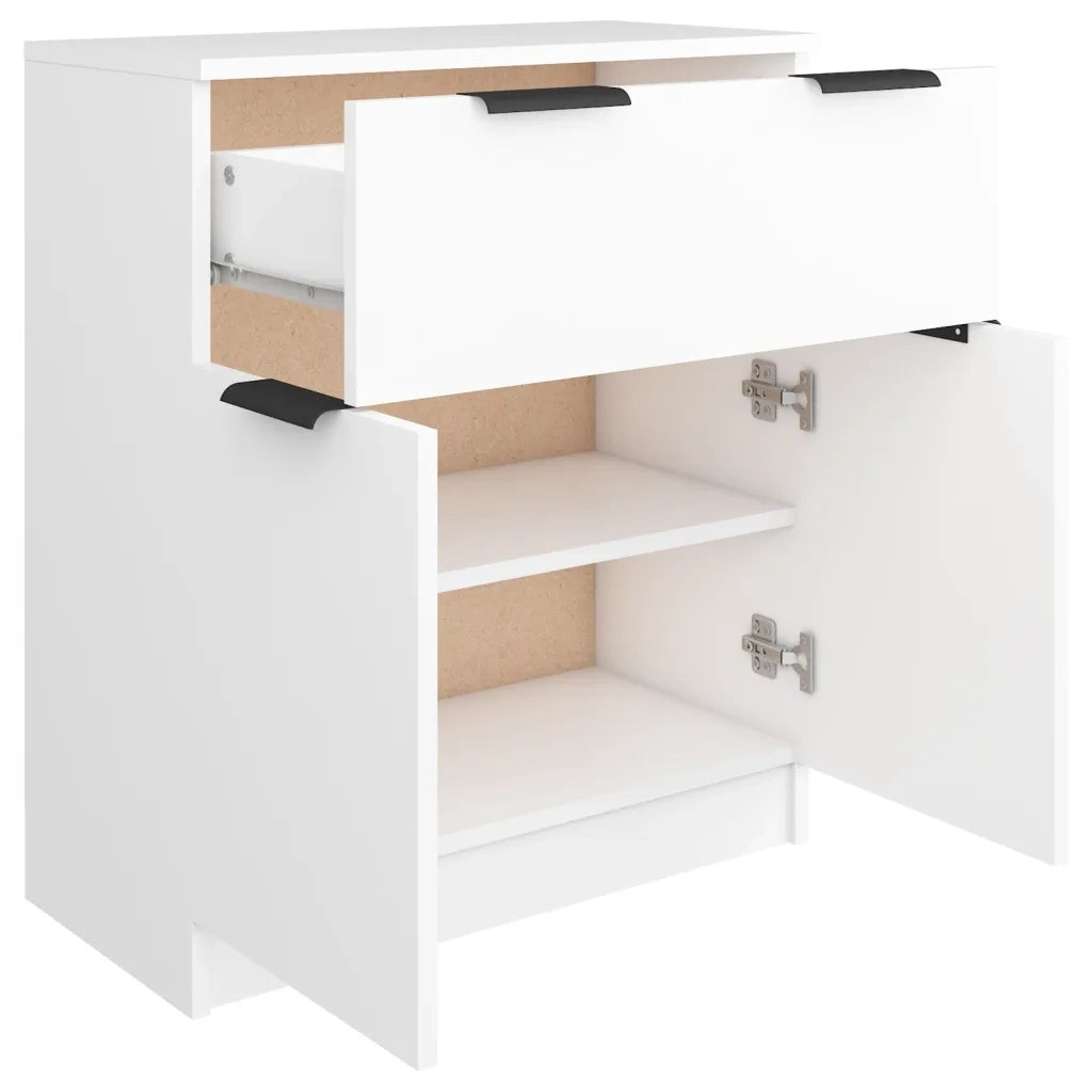 Credenza-Buffet-Armadio da cucina Bianca 60x30x70 cm in Legno Multistrato 441451