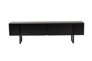 Porta TV in legno "Serenity" - 180 x 29 x 50 cm - Nero