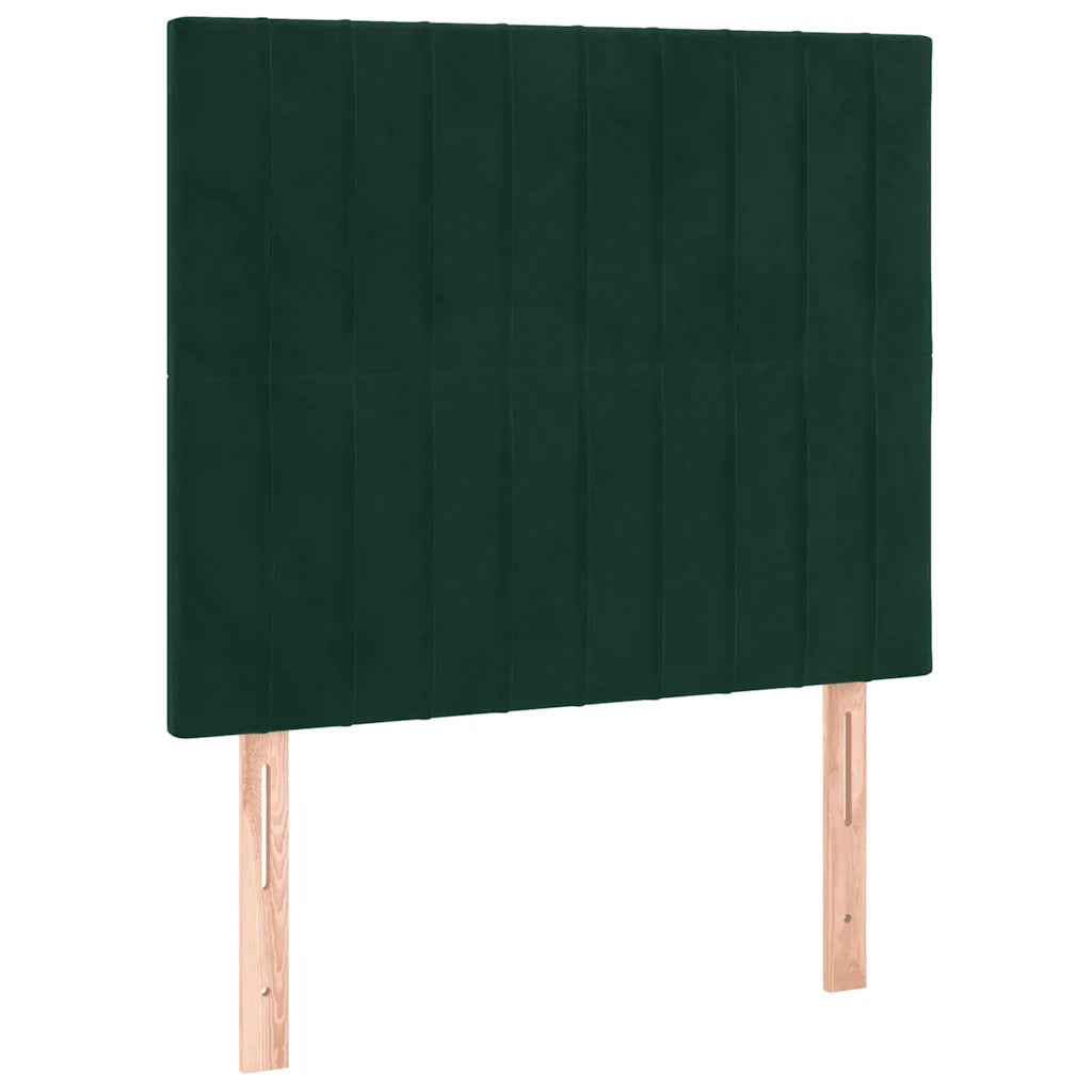 Giroletto senza Materasso Verde Scuro 100x200 cm in Velluto