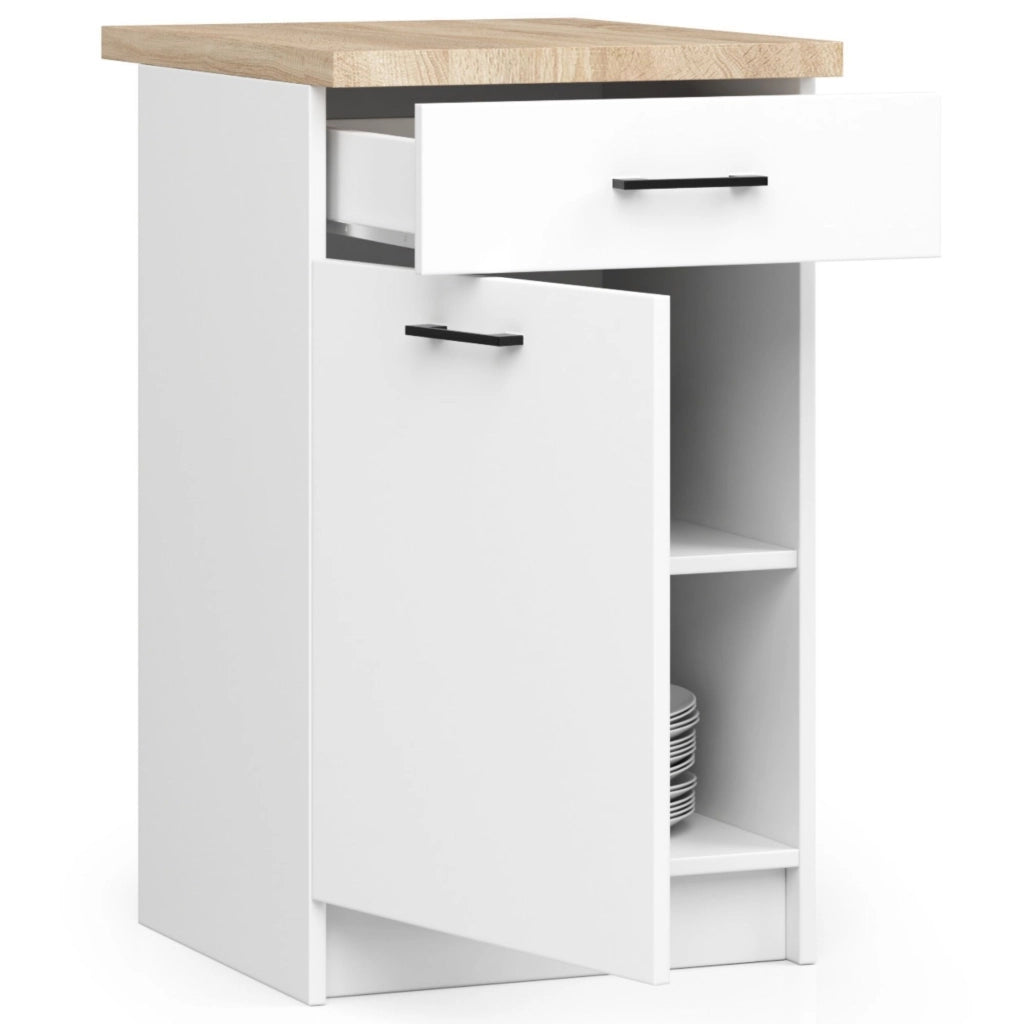 Mobile cucina modulare con piano di lavoro AKORD OLIWIA Bianco 40 cm 1 anta 1 cassetto 40x46x85 cm