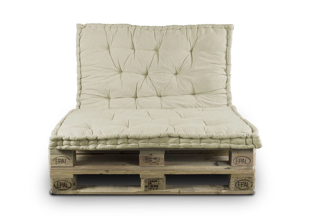 Cuscino Mattonella Per Seduta-Schienale Divani Pallet Cuscino Per Bancale - 80x120 - Tortora