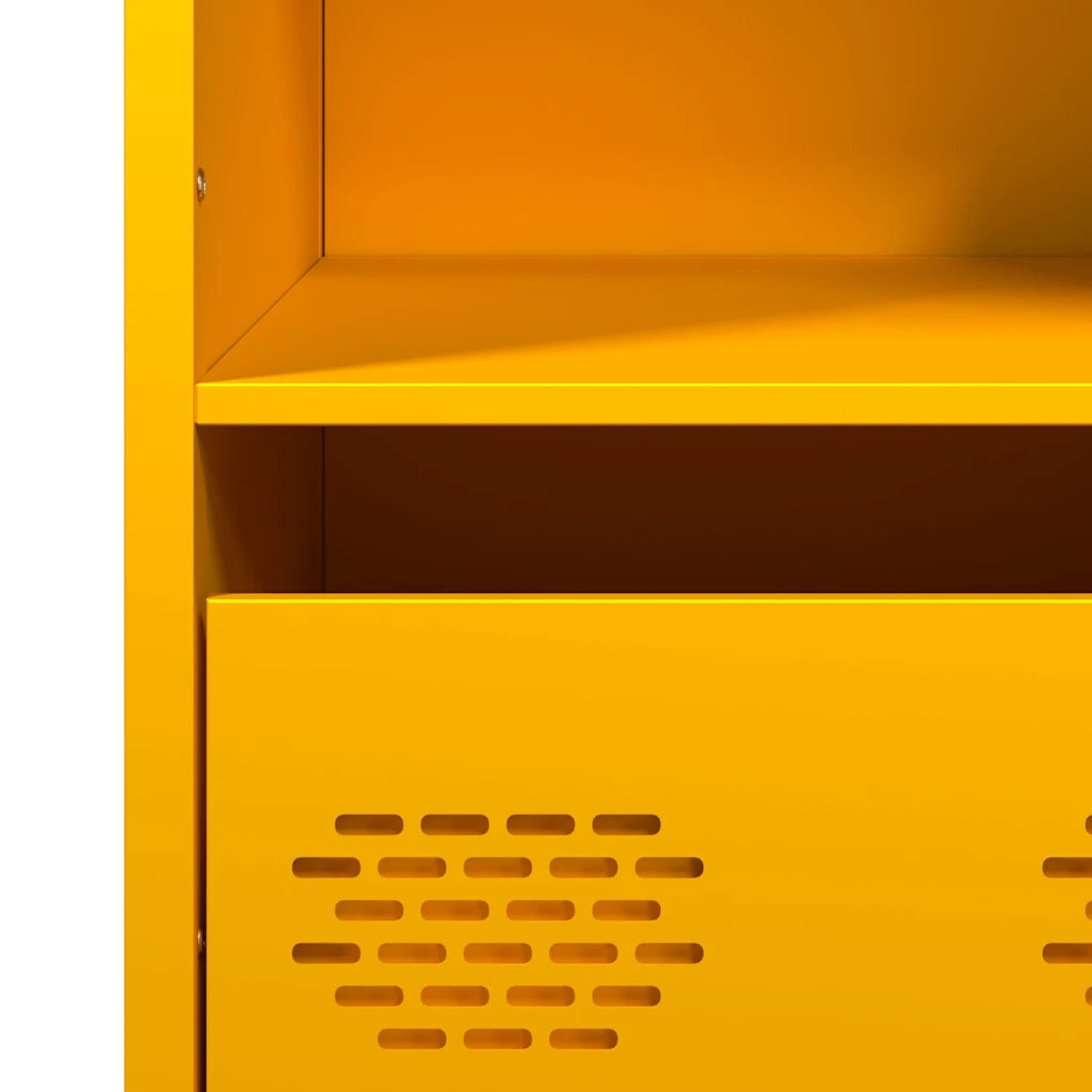 Credenza Giallo Senape 35x39x103,5 cm in Acciaio