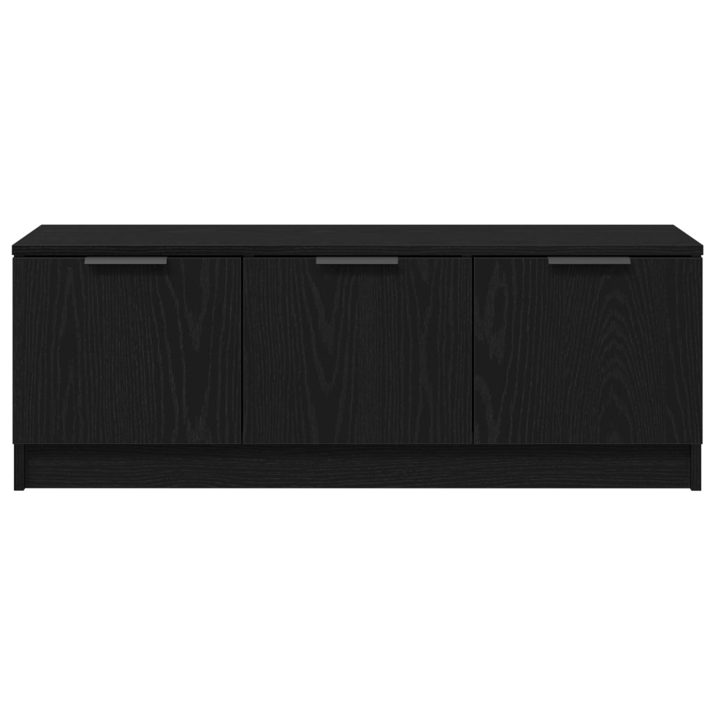 Mobile TV  Nero Rovere 102x35x36,5 cm Legno ingegnerizzato