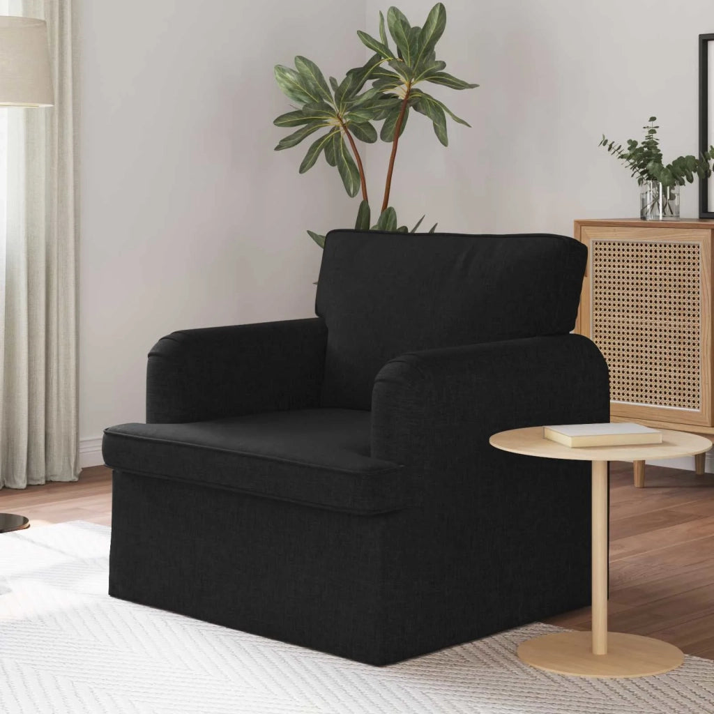 Divano Nero 84 x 80 x 85 cm Tessuto