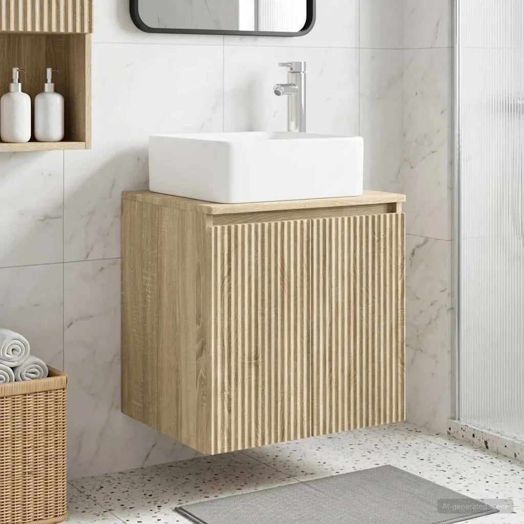 Mobile Lavabo da Parete Rovere Sonoma 49,5 x 41 x 63 cm