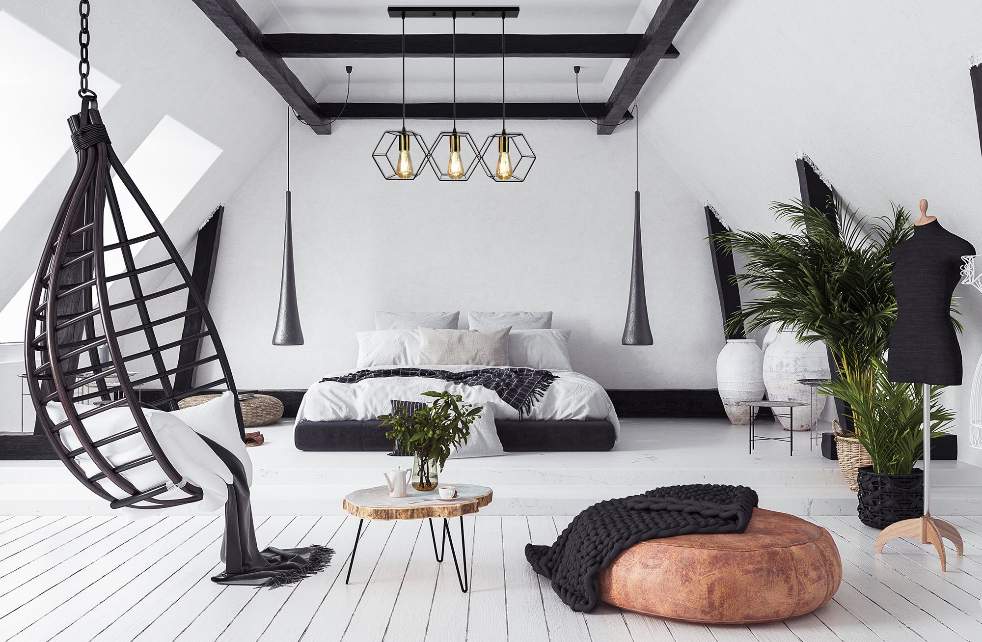 Lampada APP1132-3CP Black Gold