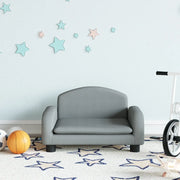 Divano per Bambini-Sofa-Divanetto Grigio Chiaro 50x40x30 cm in Tessuto