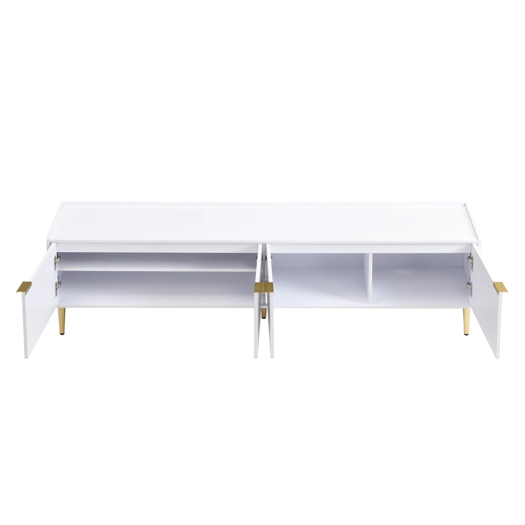 Mobile TV basso - Zephmum- 170x35x47.5 cm- Decorazioni e gambe dorate