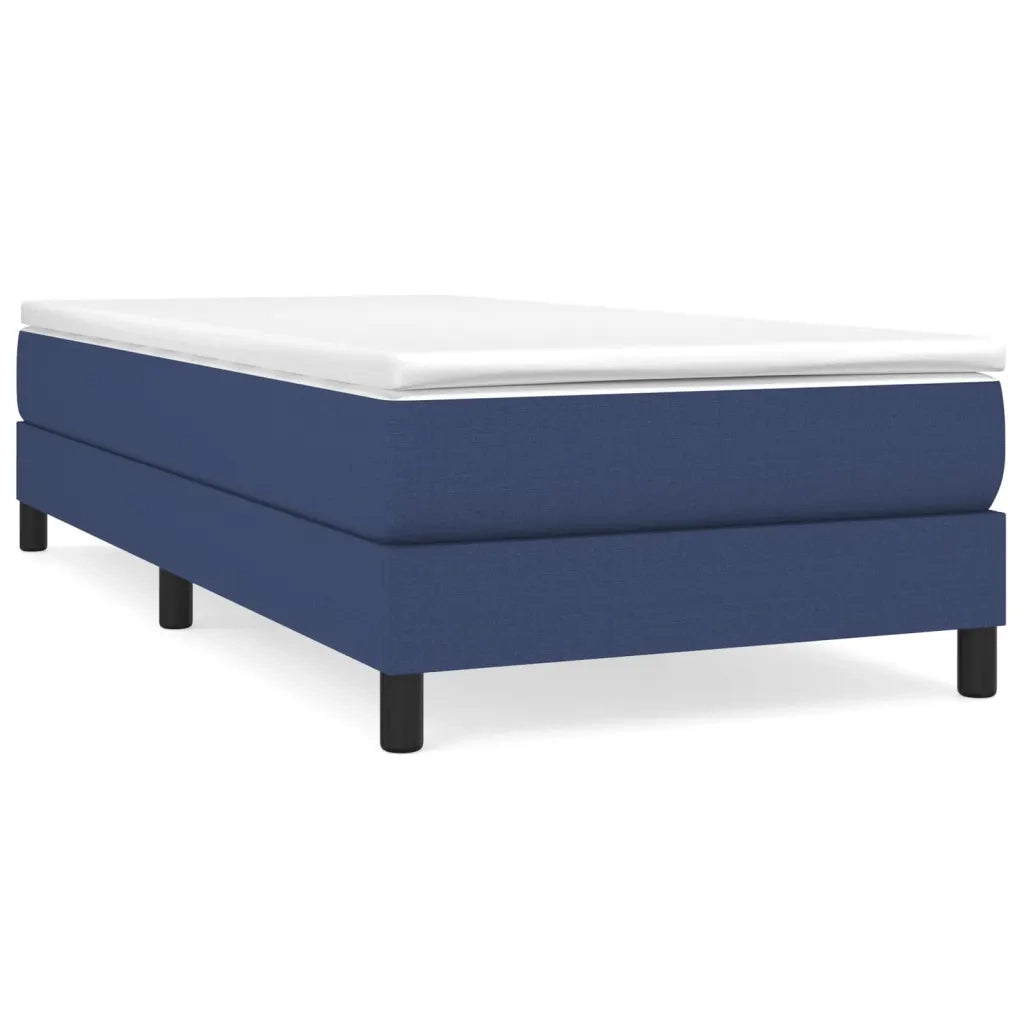Struttura Letto a Rete a Molle-Giroletto Blu 90x200 cm in Tessuto 670580
