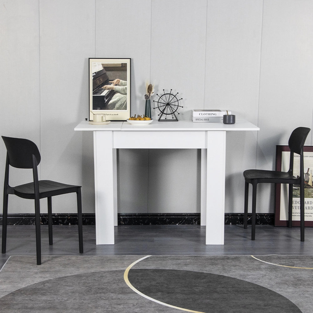 Tavolo Allungabile Cucina Sala Pranzo  da 90 a 120 x60x78cm Bianco Estensibile