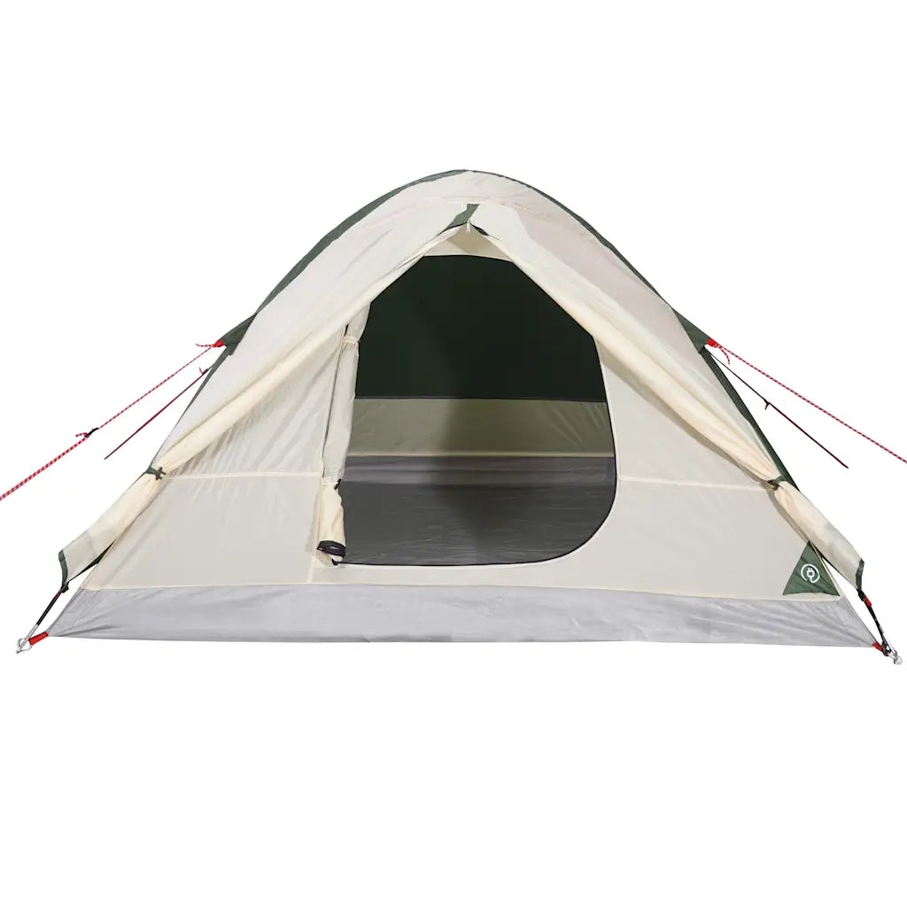 Tenda da Campeggio a Cupola per 3 Persone-Tenda per Escursionismo Verde Impermeabile 375383