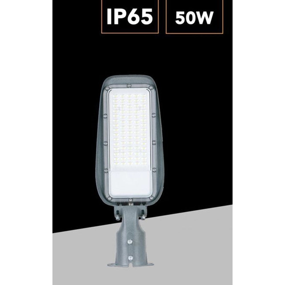 Trade Shop - Proiettore Faro Armatura Stradale Led 50w Con Snodo Da Esterno Ip65 Luce 6500k Rl02-50w -