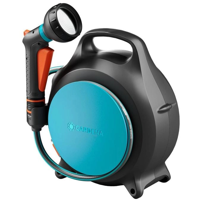 Gardena 18692-20 avvolgitubo da giardino Manuale Nero, Blu