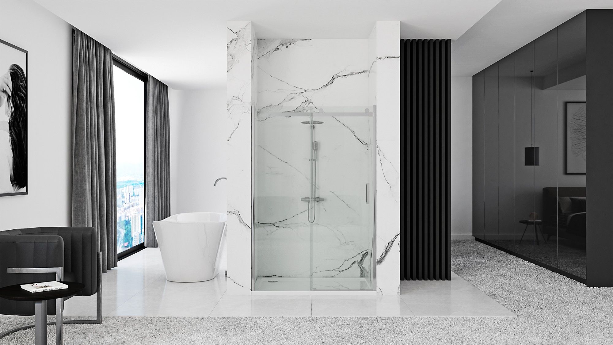 Porta Doccia Rea Nixon-2 140 destra