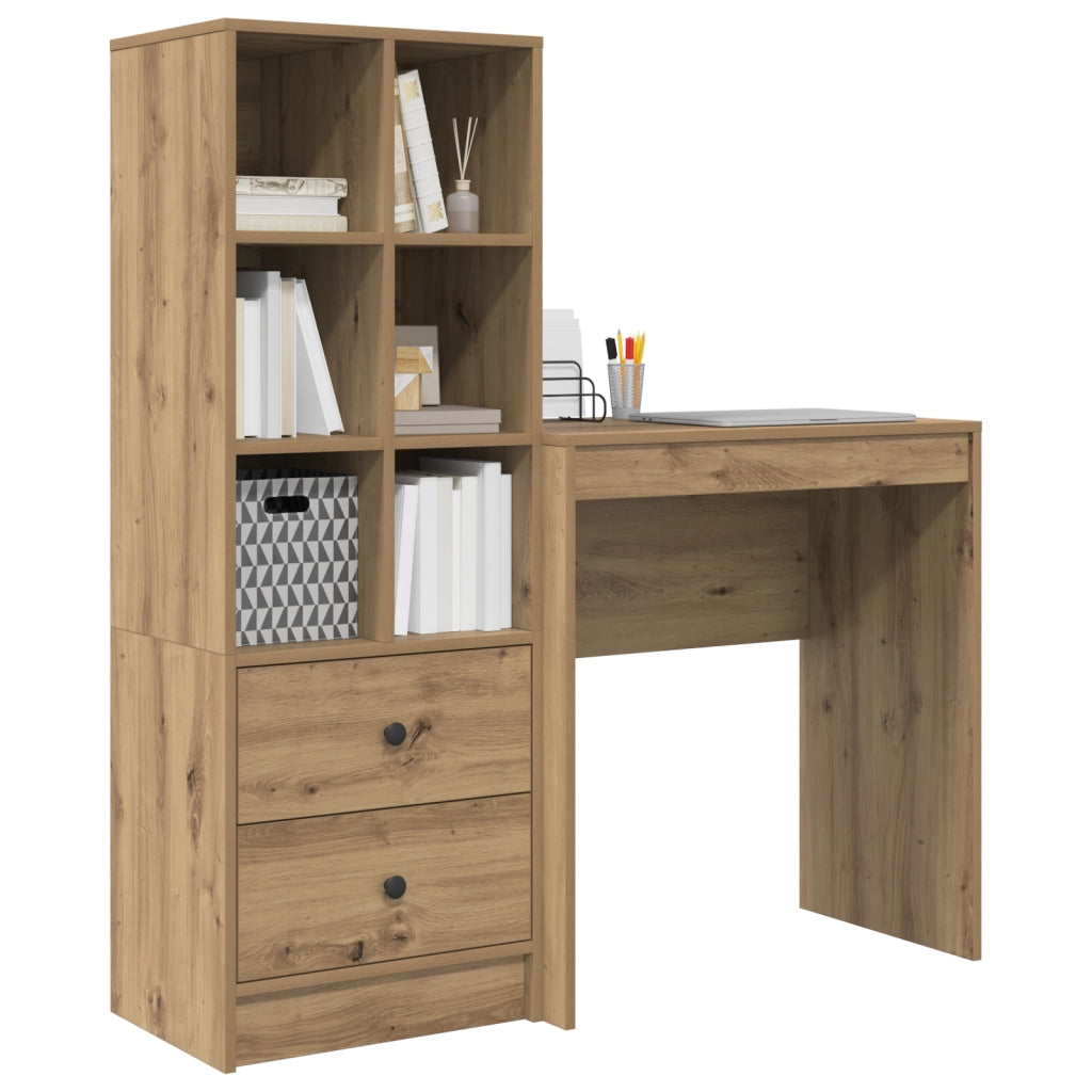 Scrivania con Storage Rovere Artigianale Legno Ingengerizzato