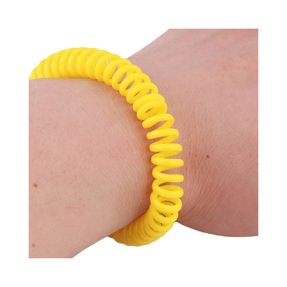 Trade Shop - 2pz. Bracciale Citronella Spirale Polso Repellente Antizanzare Insetti Elastico -