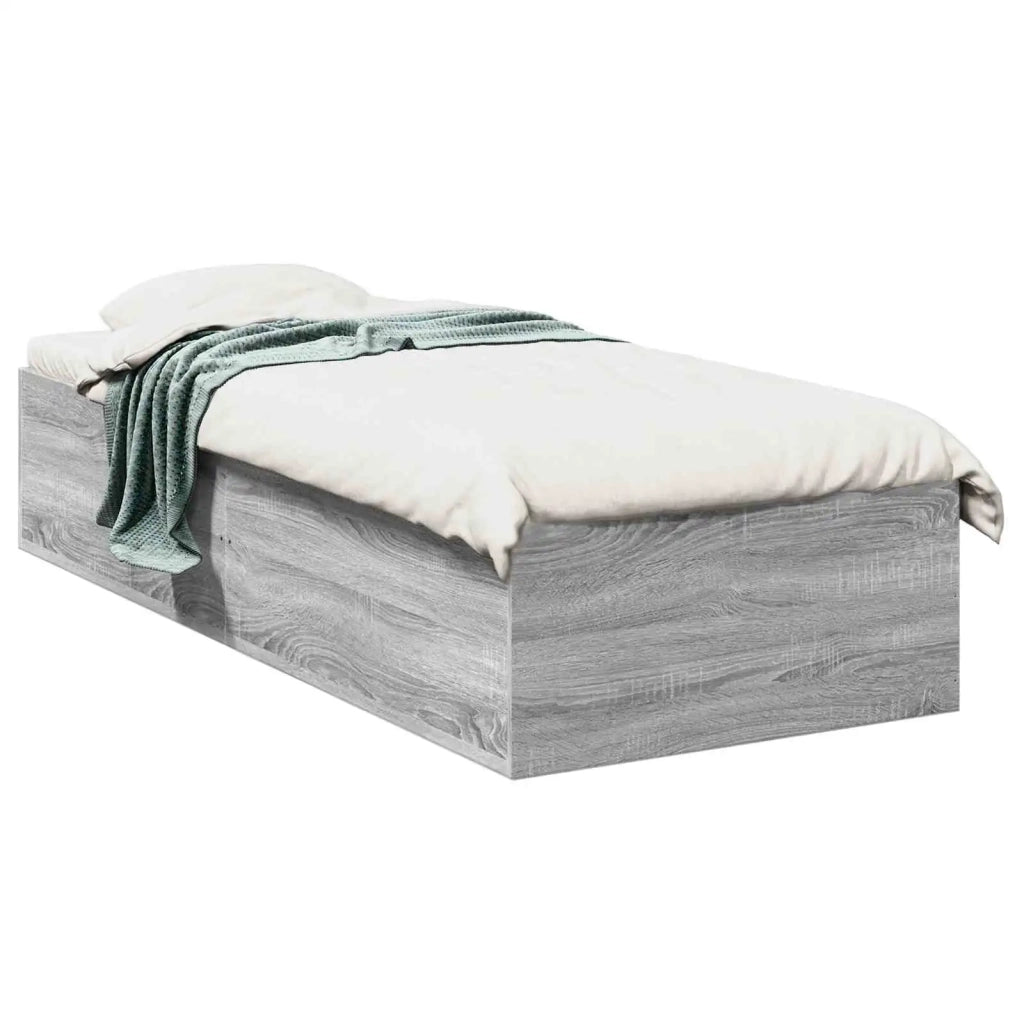 Struttura letto a pavimento Sonoma grigio 80 x 200 cm 3429545