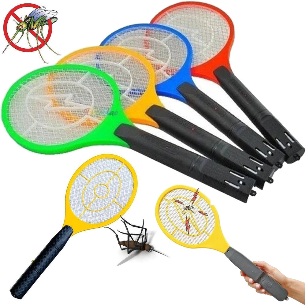 Trade Shop - Racchetta Ricaricabile Fulmina Con Luce A Led Zanzare Insetti Mosche Elettrico -
