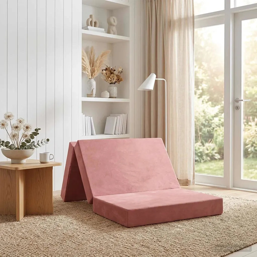 Divano Letto Pieghevole 100 x 67 x 45 cm Rosa