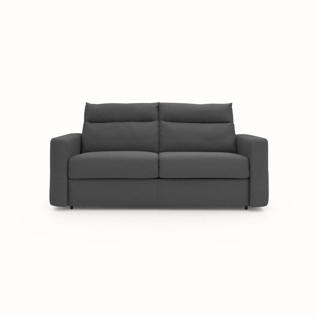 Cupido Divano letto con morbido schienale alto in tessuto impermeabile simil cotone T13 202 cm (mat. 140x197) antracite