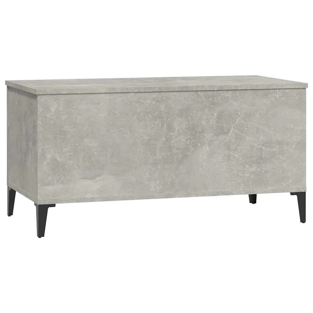 Tavolino Salotto Grigio Cemento 90x44,5x45 cm Legno Multistrato 819592