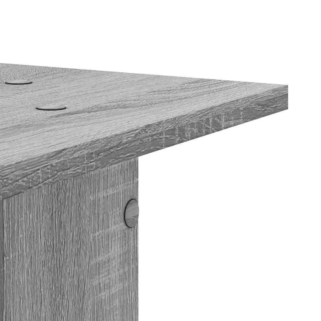 Supporti Altoparlanti 2 pz Grigio 30x30x95 cm in Multistrato