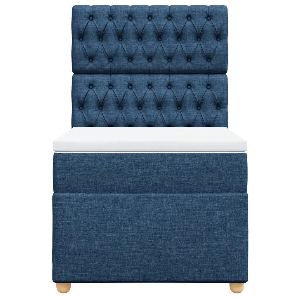 Giroletto a Molle con Materasso Blu 100x200 cm in Tessuto