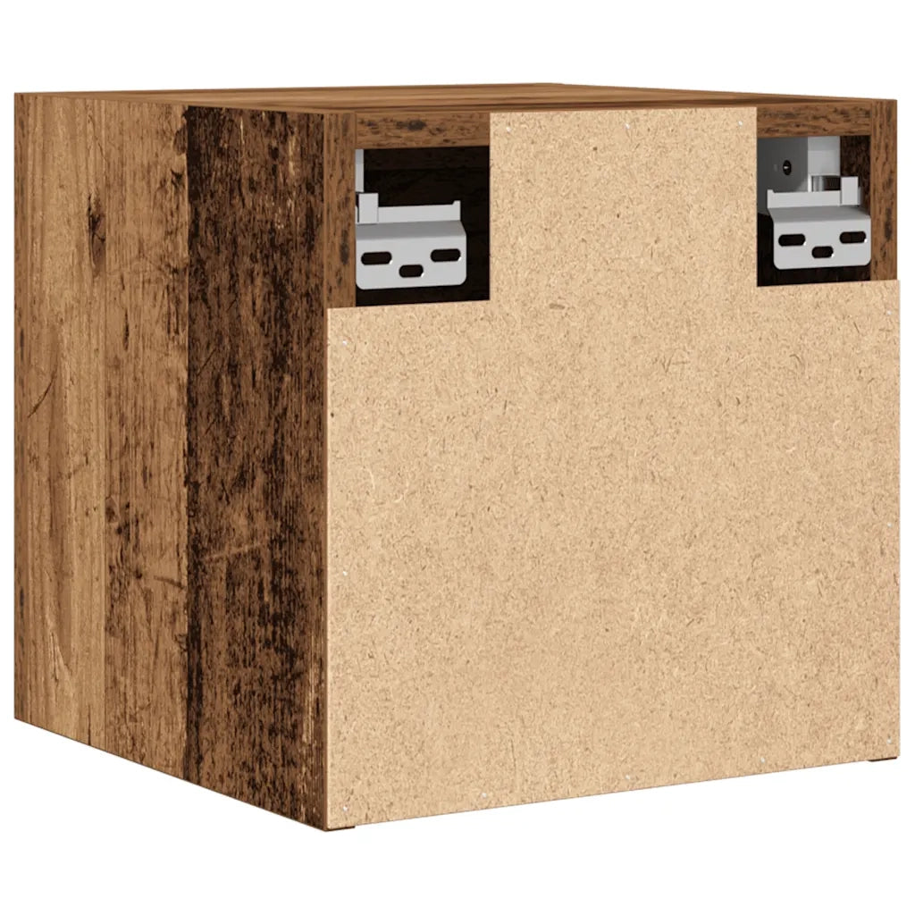 Armadietti TV Montati a Parete Legno Antico 30,5x30x30 cm
