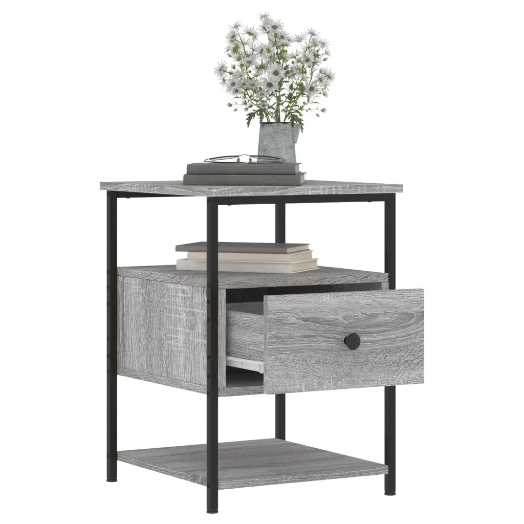 Comodini 2 pz Grigio Sonoma 40x42x56 cm in Legno Multistrato 826030