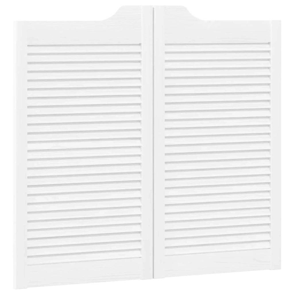 Porte Swing Bianco 90 x 50 cm Legno Massello di Pino