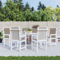 Cuscini per Sedia 6 pz Tortora 100x50x3 cm in Tessuto Oxford