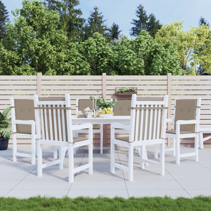 Cuscini per Sedia 6 pz Tortora 100x50x3 cm in Tessuto Oxford