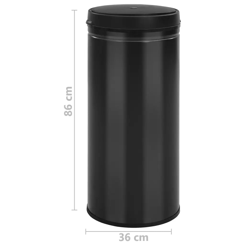 Pattumiera Automatica con Sensore 80 L Acciaio al Carbonio Nero CFW6683536