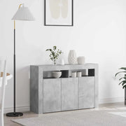 Credenza-Buffet-Armadio da cucina Grigio cemento 116 x 30 x 75 cm Legno multistrato