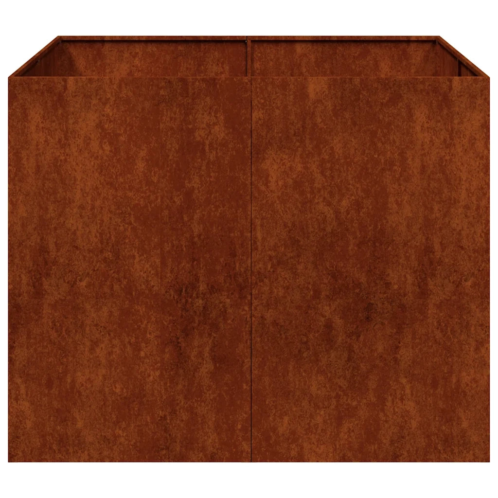 Fioriera Arrugginita 100x100x80 cm in Acciaio Corten 860828