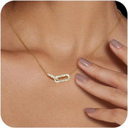 Collana delicata in oro 14K dorato per donne - gioielli in oro - scatola rosa.