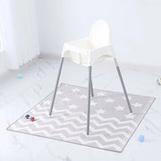 Spatmat per sotto la sedia a bambini/arte/divertimento, protezione per pavimento impermeabile e antiscivolo, panno per sedia a bambini lavabile, tappeto per pavimento 51 pollici riutilizzabile e tovaglia per tavolo da baby con disegno stelline - 130*130cm