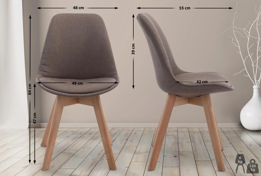 Sedia Borneo Tessuto V2 Tortora,natura