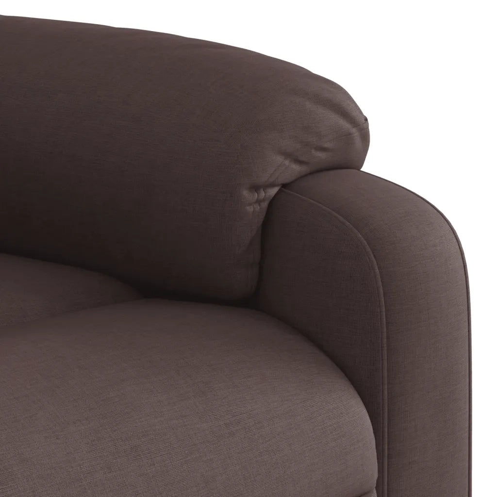 Poltrona Reclinabile Marrone Scuro in Tessuto 373467
