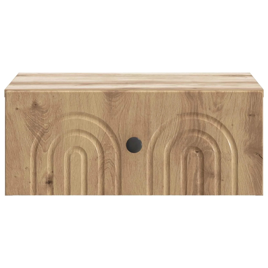 Mobiletto da notte a muro Rovere Artigianale 49 x 34,5 x 20 cm 898123