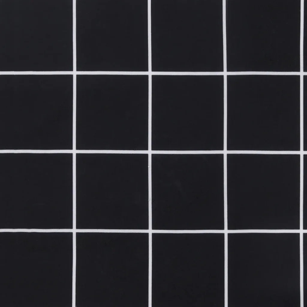 Cuscini per Sedia 2 pz | Cuscini per sedie Motivo a Quadri Nero 40x40x7 cm Tessuto