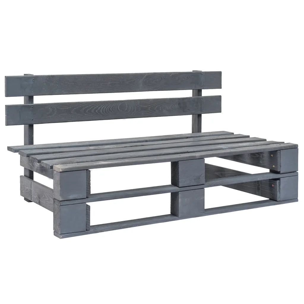 Divano Centrale Giardino su Pallet Grigio Legno Pino Impregnato 3066493