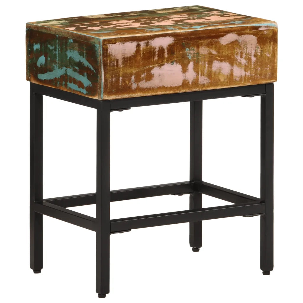 Tavolino 40x30x51 cm in Legno Massello di Recupero cod mxl 23689