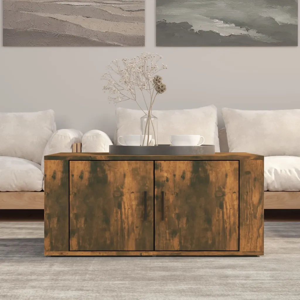 Tavolino da salotto | Tavolino da caff¨¨ | Tavolino da Soggiorno Rovere Fumo 80x50x36 cm Legno Multistrato