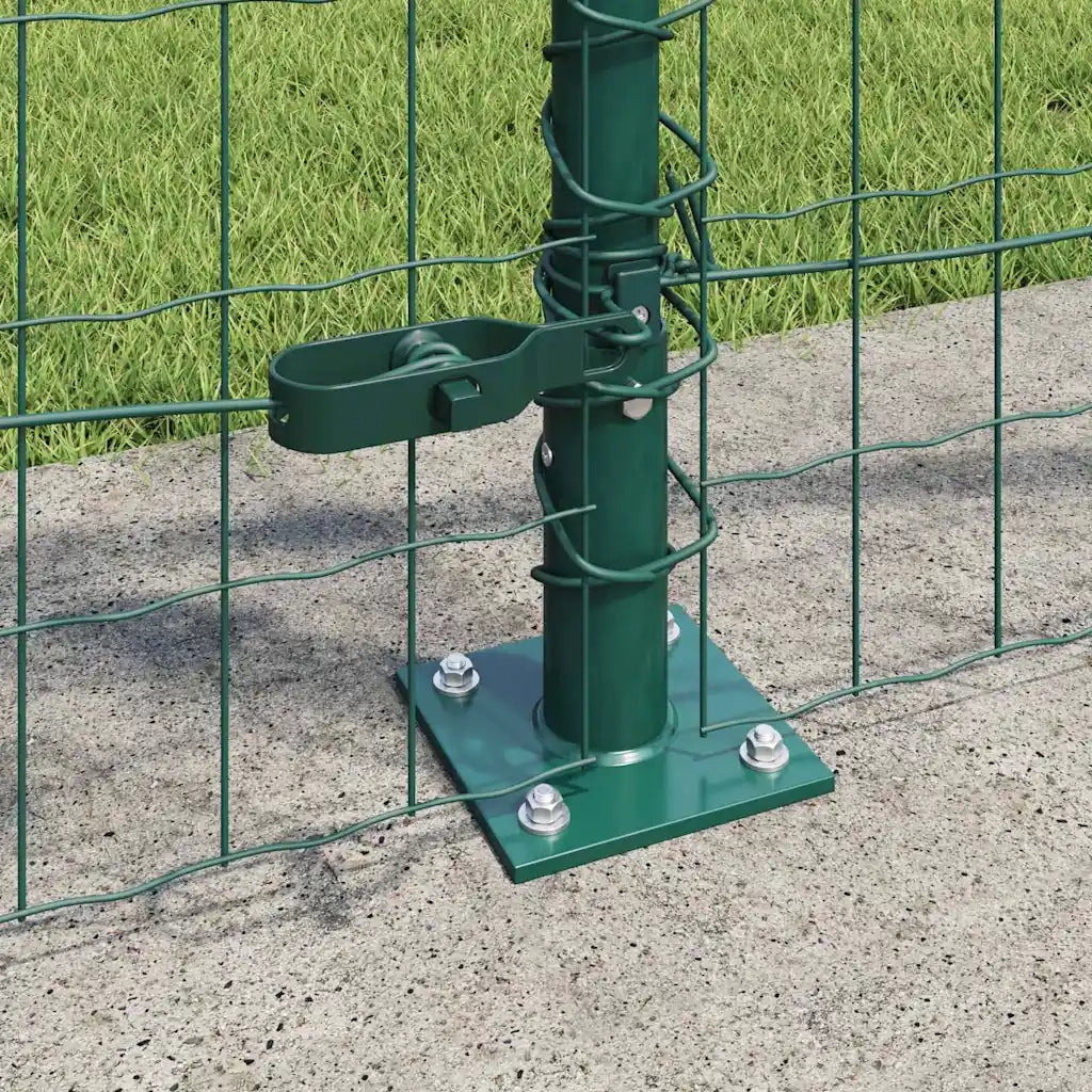 Recinzione da Giardino | Recinzione con Posto Verde 1 x 25 m Acciaio e PVC