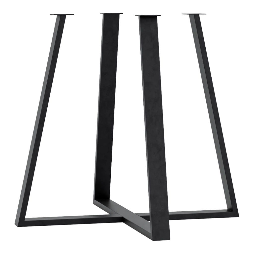 Gamba Centrale Kemijärvi per Mobili Fai da Te 72 x 80 x 80 cm Acciaio Nero [en.casa]
